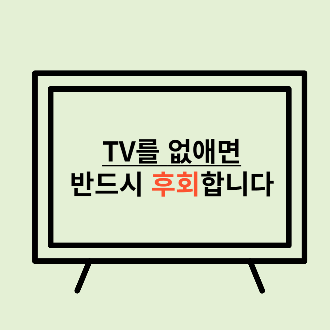 TV 없으면 단점