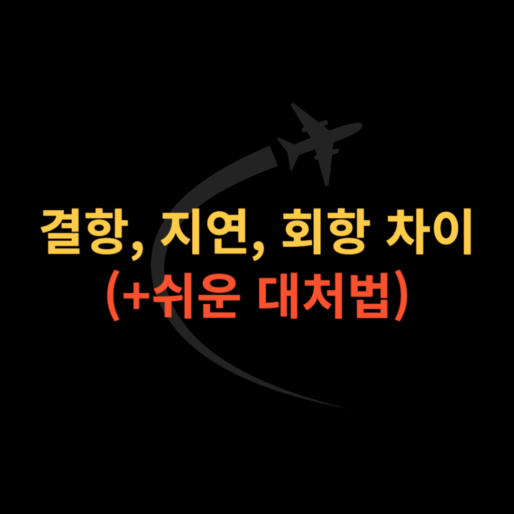 결항 대처법