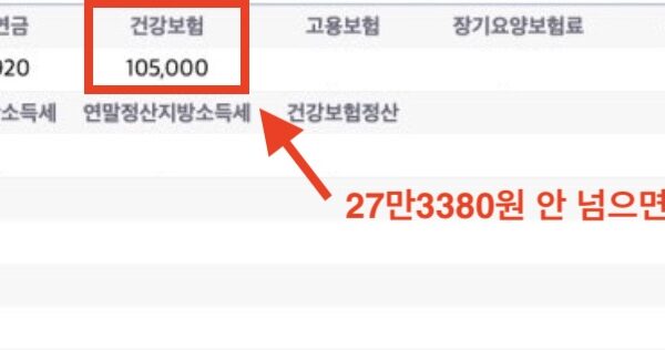 급여명세서 건보료 조회
